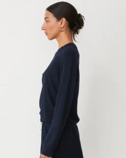 MONROW Supersoft Crew Neck Sweatshirt BLUEBLACK Online